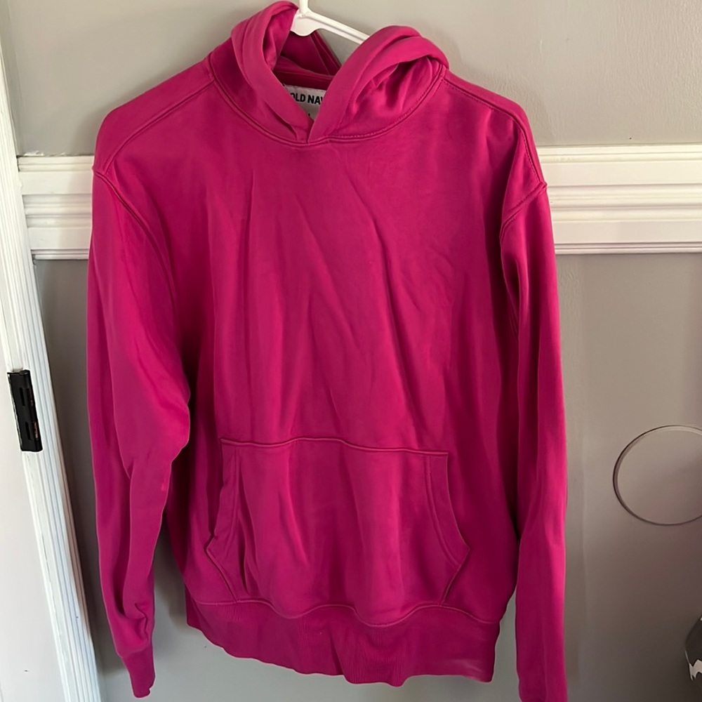 pink hoodie